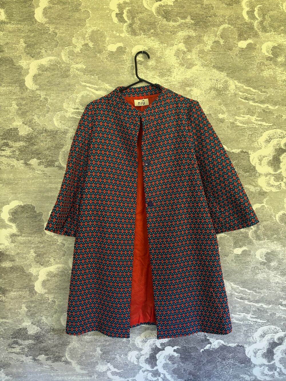 Nui Woven Jacket Button Lined Colorful Small